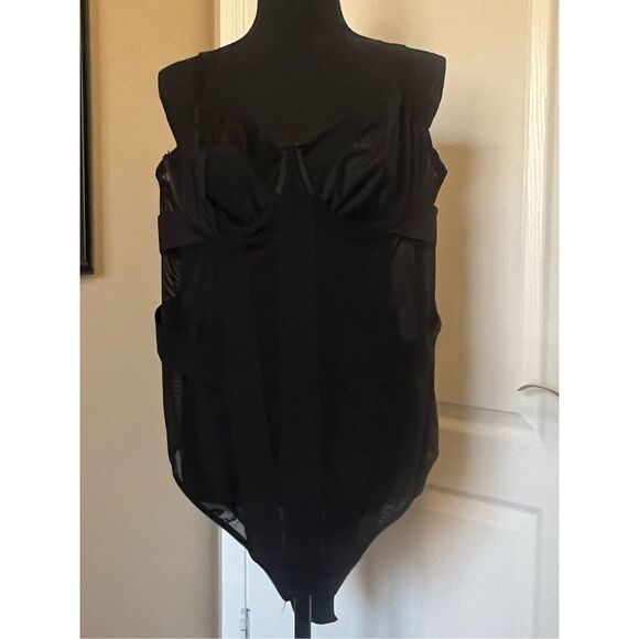 Torrid curve, black mesh bodysuit with adjustable straps - Picture 1 of 7